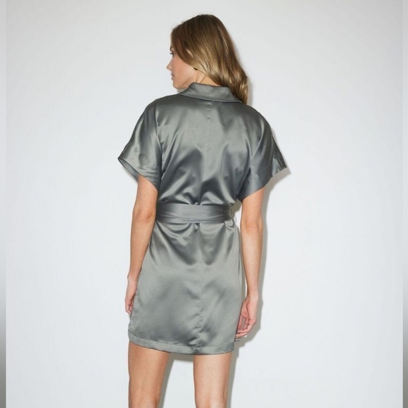 DYNAMITE • Stella Belted Shirt Dress - Picture 3 of 13